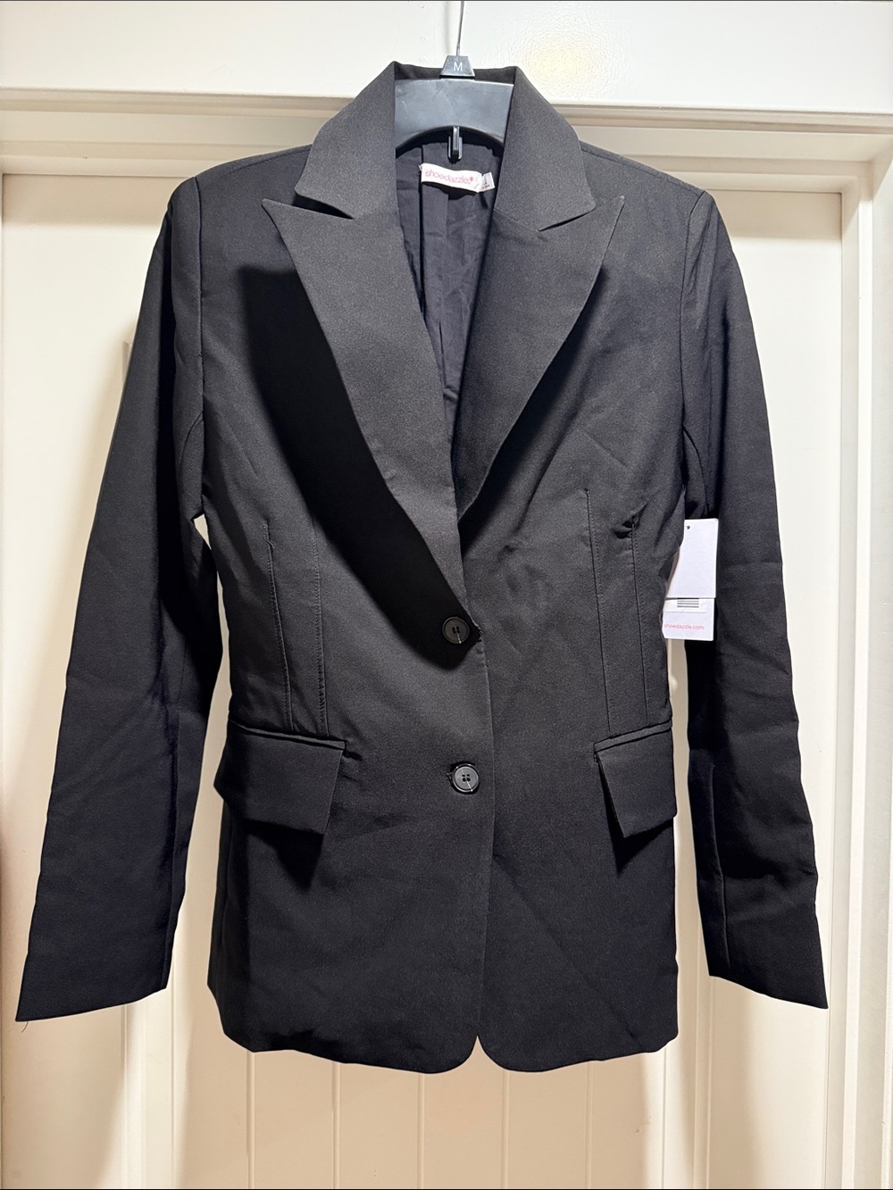 Shoe Dazzle Black Tailored Single-Breasted Blazer